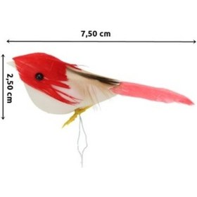Resim Tüylü Yapay Kuş, 7,50 Cm - 1 Adet (526744402) 