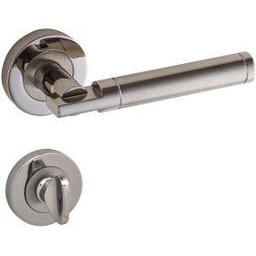 Resim Doğanlar Fırat Saten Nikel Rozetli Kapı Kolu Takım-wc Kol 