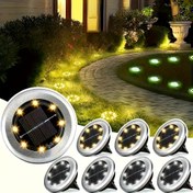 Resim Solar 8LED Yer Lambası - Solar Dış Mekan Basamak Lambası, IP65 Yürüyüş Yolu ve Bahçe Çim Dekoratif Aydınlatma Seti - 4'lü Paket - Sıcak Beyaz/Soğuk Beyaz Çift Renk Seçeneği 