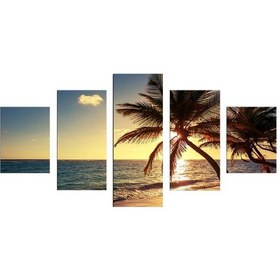 Resim Suntek Magideal 5 Parça Modern Sanat Tuval Duvar Resimleri Baskı 30 30 x 40 x 50cm Hindistan Cevizi Ağacı 