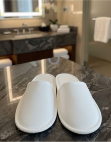 Resim AdNovasam Tek Kullanımlık Otel Terliği 3 mm EVA Taban Kaymaz 100'lü Paket 