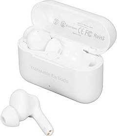 Resim Bluetooth Tercüman Kulaklık, Dil Tercüman Kulaklık Çift Mikrofon İş Için Çok İşlevli (Beyaz) 