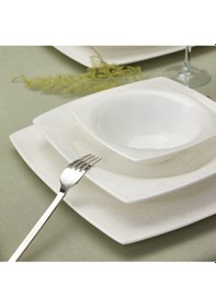 Resim Karaca Fine Pearl Melita 62 Parça 12 Kişilik İnci Yemek Takımı Kare 