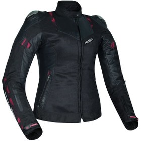 Resim Prosev W51A ROSE LEATHER KADIN 4 MEVSİM MONT DERİ-KUMAŞ SİYAH-MOR 
