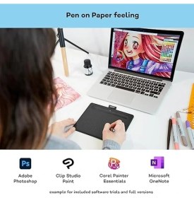 Resim CTL-4100WLK-S Grafik Tablet, Siyah 