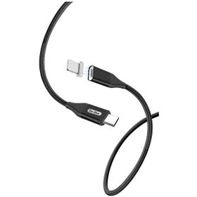Resim Go Des UC-505 Magnetik Lightning PD Kablo 3A Mıknatıslı Şarj Kablosu 180 CM Data Kablo Siyah ZORE-258868 