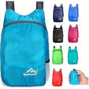 Resim 1 adet Ultra-Hafif Taşınabilir Katlanabilir Sırt Çantası - Çok Fonksiyonlu, Dayanıklı Polyester, Fermuar Kapanışı, Açık Hava Seyahatleri ve Yürüyüşler için İdeal, Çeşitli Renkler, Yürüyüş Ekipmanı|Spor Sırt Çantası|Güvenli Fermuar Kapanışı 