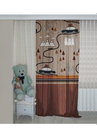 Resim İskandinav Yol Bip199 Çift Kanat Çocuk Odası Fon Perde 