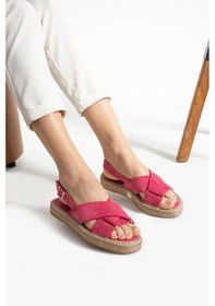 Resim Glenz Kadın Kadife Bilekten Tokalı Sandalet Ts1172 001 