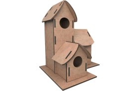 Resim 5269 Boyanabilir 3'lü Kuş Evi - Bird House 