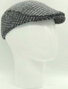 Resim Hoppe Kışlık Kaşe Yünlü Siyah Ekoseli Spor Lüks Holigan Kasket Flat Cap 