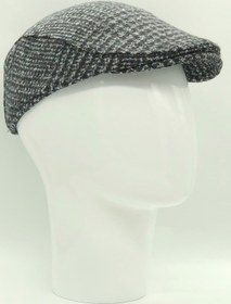Resim Hoppe Kışlık Kaşe Yünlü Siyah Ekoseli Spor Lüks Holigan Kasket Flat Cap 