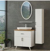 Resim Minar Sanya Banyo Dolabı 85cm Ay2k1ç+1ea1r+tzg+boy Beyaz 