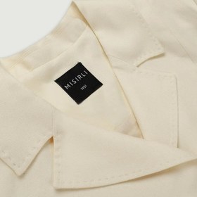 Resim Ekru Çift Düğmeli Kadın Blazer Ceket - EKRU / 36 