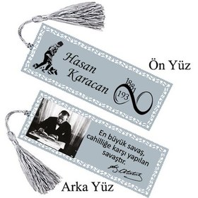 Resim Atatürk Hediyesi İSim Baskılı Kitap Ayracı 