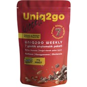 Resim UNİQ2GO WEEKLY Kakaolu & Bademli Proteinli Meyve Bar - 7 Adet 50g.bar 7 x 50g= 350g 