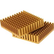 Resim Peltier Uyumlu Alüminyum 4x4cm Soğutucu Gold Renk 