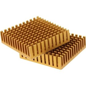 Resim Peltier Uyumlu Alüminyum 4x4cm Soğutucu Gold Renk 