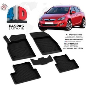 Resim Opel Astra J Hb 4d Araca Özel Havuzlu Kauçuk Paspas 2010 Ve Üzeri 
