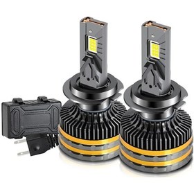 Resim Lemestar Yüksek Performanslı H7 Led Far Ampulü - 200w 20000lm, Ip68 Su Geçirmez, 6000k Beyaz Işık Siyah 