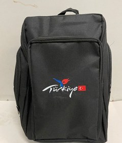 Resim Motosiklet Orta Boy Siyah Sırt Çantası Siyah 