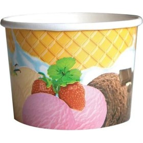 Resim Miyo Ambalaj Karton 200 cc Dondurma Kasesi 100'LÜ Paket 