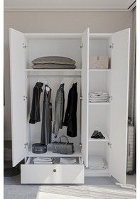 Resim Ed Pet Dizayn 3 Kapaklı Çekmeceli Elbise Dolabı 