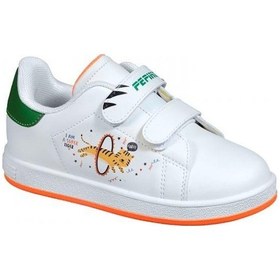 Resim M.P Pepino 206 Resim Detaylı Cırtlı Uniseks Çocuk Spor Ayakkabı Beyaz - Yeşil 
