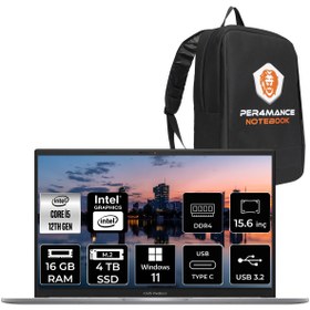 Resim ASUS Vivobook 15 X1504ZA i5 1235U 16GB RAM 4TB SSD 15.6'' FHD W11PRO BQ451 & PER4 ÇANTA 