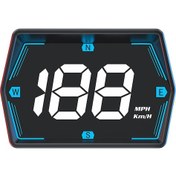 Resim Head Up Display, Gps Hız Ölçer Evrensel Araç Heads-up Display Tüm Araçlar İçin Pusula Aşırı Hız Alarmı İle 3 İnç Mph Hız Ölçer, Tak Ve Çalıştır 