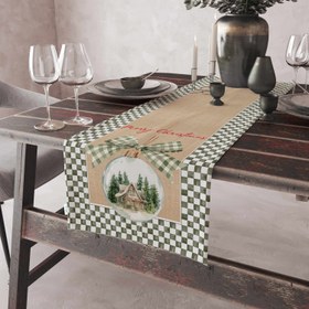 Resim Evmila Yeni Yıl Desenli Runner Modeli - 40x140 cm 