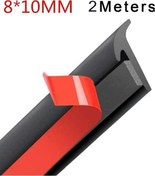 Resim Novahub Suv Araba Kenar Kapı Kalıp Trim İçin 2m T-şekilli Kauçuk Hava Şeridi Conta Şeridi 