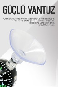 Resim ŞüsCarOto Aksesuar Şüscaroto Araç Içi Vantuzlu Pusula Seti Orta Boy 6'lı Ayarlı Nostalji Renkli 