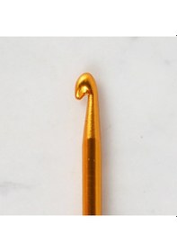Resim Abarta 6,0mm Renkli Metal Uzun Gagalı Örgü Şiş Tunus Tığ 35cm-sarı 1 Adet 