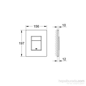 Resim Grohe Skate Cosmopolitan Gömme Rezervuar Kumanda Paneli - 38732000 