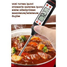 Resim Dijital Mutfak Termometresi, Gıda ve Et Pişirme Sıcaklık Ölçer, Özel Kutulu 