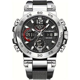 Resim Sunshine022 Lıge Erkek Kol Saati Digital Analog Çift Ekran Askeri Kronograf Alarm Spor Silvery Black Diğer 