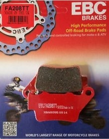 Resim Ktm 640 Lc4 Arka Fren Balatası Ebc Fa208Tt Karbon Balata 