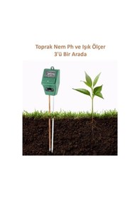 Resim Toprak Nem Ph Metre Ölçer Işık Ölçer Toprak Ph Düzenleyici N11.497 
