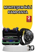 Resim Toptan Bulurum Yeni Nesil Akıllı Saat Ve Bluetooth Kulaklık Titreşim Bildirimleri Uyku Takibi 