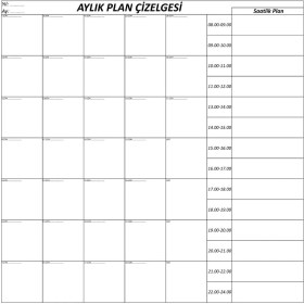 Resim Çetiner Group Aylık Planlayıcı Manyetik Duvar Stickerı Takvim Plan Çizelgesi 