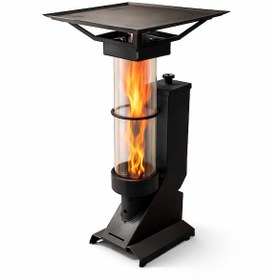 Resim Realx Portatif Mini Camlı Pelet Soba 