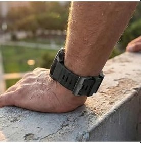 Resim Garmin Fenix 6 Pro Solar Uyumlu Silikon Saat Kordonu, Tek Beden, 87006528, Siyah, Üniseks Yetişkin 