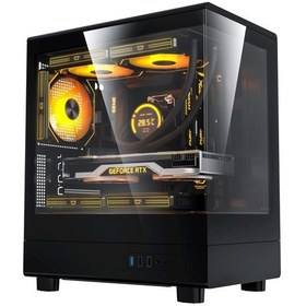 Resim Aıgo Darkflash Db330m Usb3.0 4x12cm Fan Temperlı Cam Sıyah Matx Oyuncu Kasası 