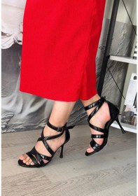 Resim Mariya Siyah Rugan Topuklu Ayakkabı siyah 