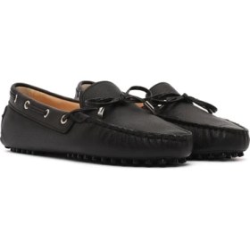 Resim Derimod Kadın Siyah Deri Loafer 26PFD2903FT 