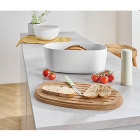 Resim Ekmek Kutusu, Kesme Tahtalı, Plastik Beyaz 