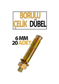 Resim Borulu Çelik Dübel 6 Mm 20 Adet Diğer 