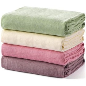 Resim Muslin Kundak Bezi 4'lü Set Ultra Yumuşak ve Nefes Alabilir Pamuk 120x120 CM Yeşil 