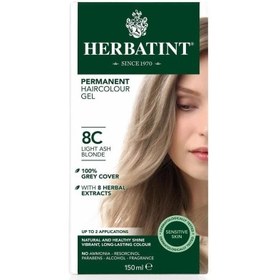 Resim Herbatint 8C Light Ash Blonde Açık Küllü Sarı Saç Boyası 